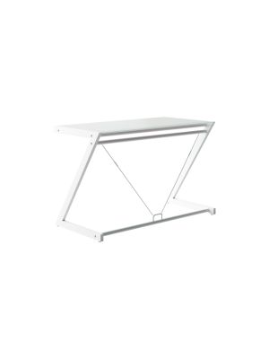 Biurko DD Z-Line - Desk Plus - białe - szklane