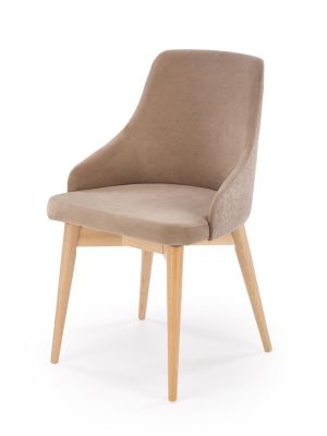 Krzesło drewniane Halmar MALAGA beżowy - z funkcją obracania