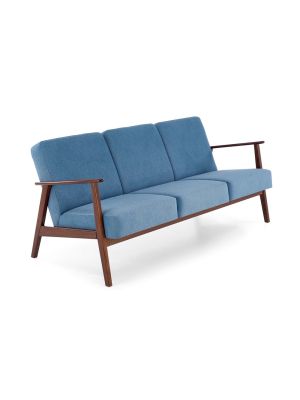 Sofa MILANO 3S niebieski tap. Castel 74 - NEGOCJUJ CENĘ